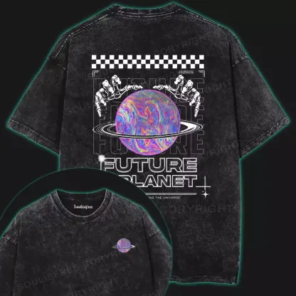 Future Planet Washed Space T-shirt