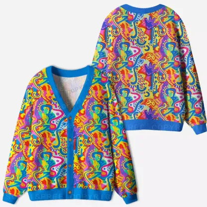 Psychedelic Vibes Ugly Cardigan Sweaters
