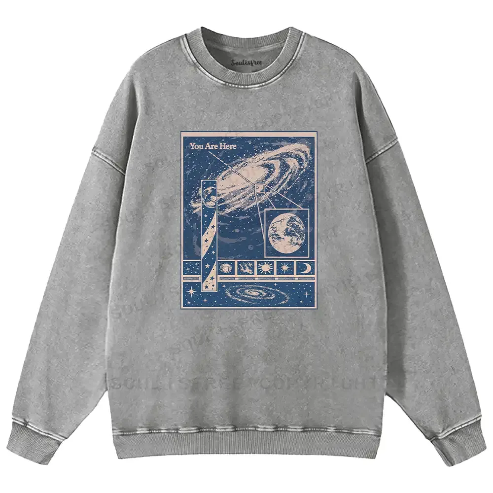 You Are Here Washed Sweatshirts