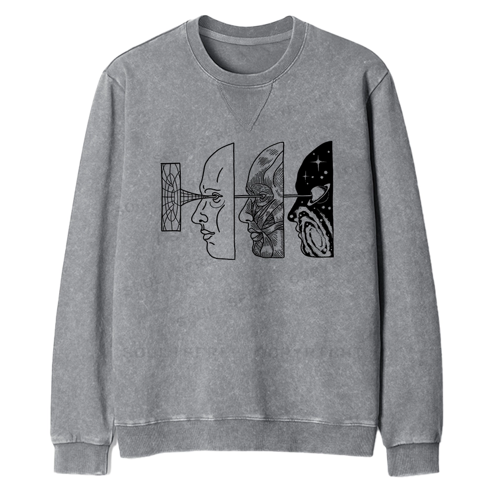 Reality Is Manipulated By Thought Fit Washed Sweatshirt