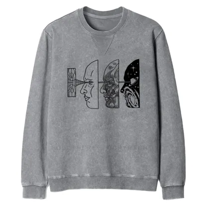 Reality Is Manipulated By Thought Fit Washed Sweatshirt