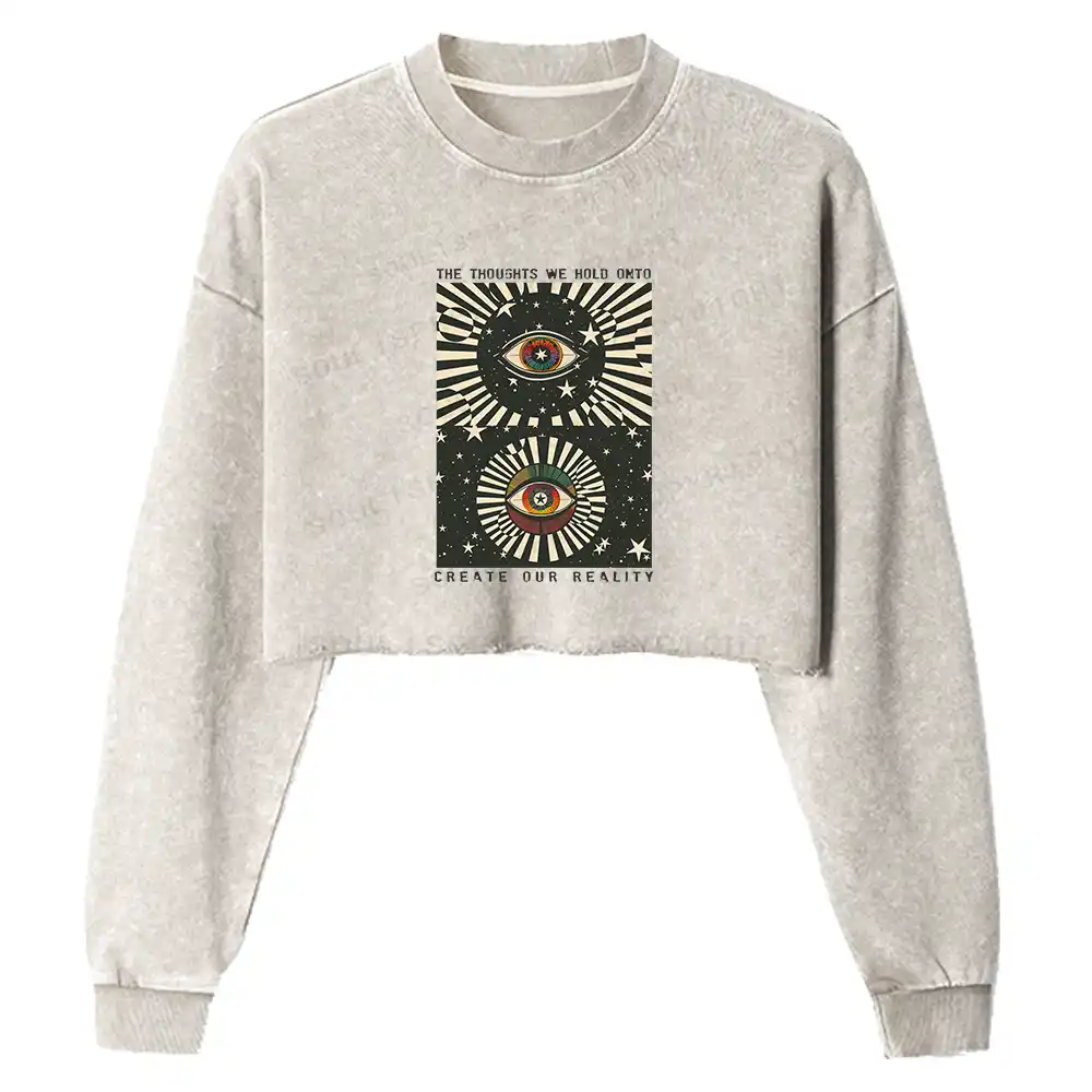Future in Mind Washed Cropped Sweatshirt