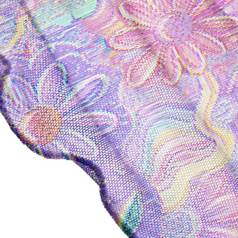 Soulisfree Holographic Rainbow Garden Sheer Mesh Cover Up