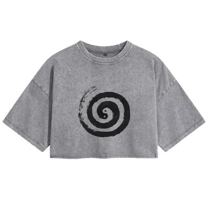 The Cycle Of Life Washed Crop T-shirt