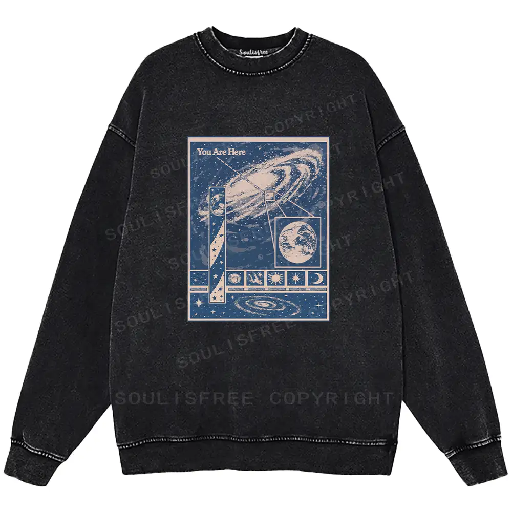 You Are Here Washed Sweatshirts