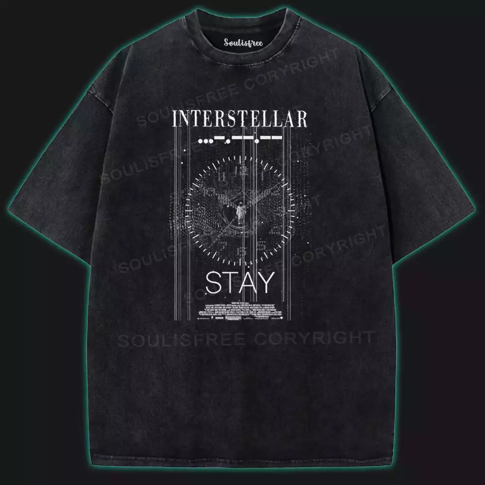 Time Stays Washed Space T-shirt
