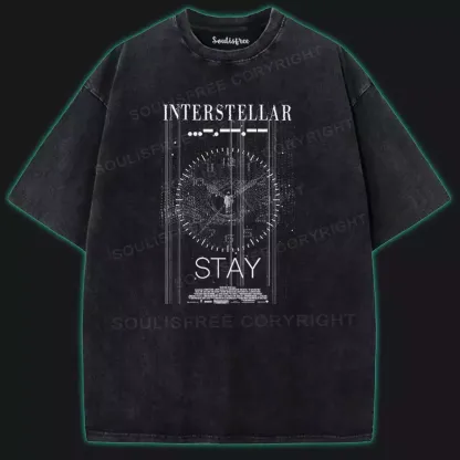 Time Stays Washed Space T-shirt