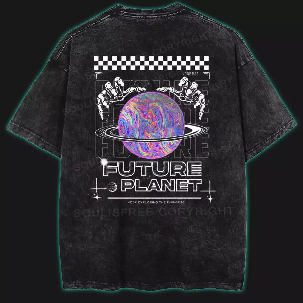 Future Planet Washed Space T-shirt
