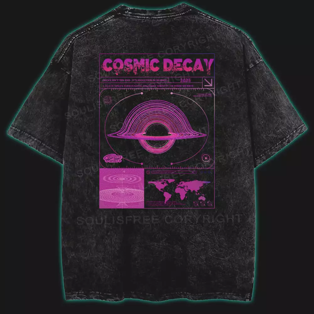 Absorbing the Unknown Washed Space T-shirt