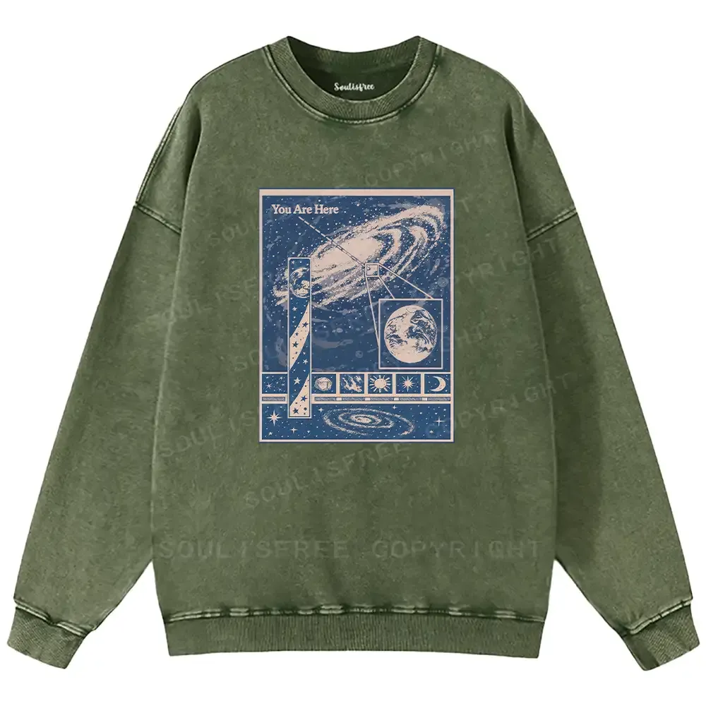 You Are Here Washed Sweatshirts