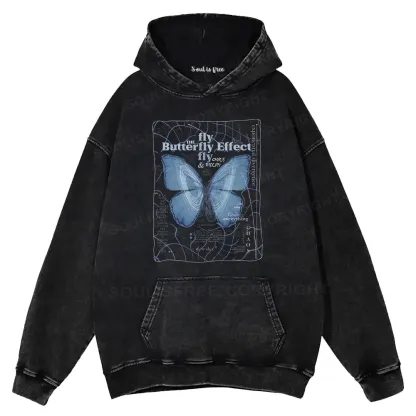 Butterfly Effect Washed Hoodie
