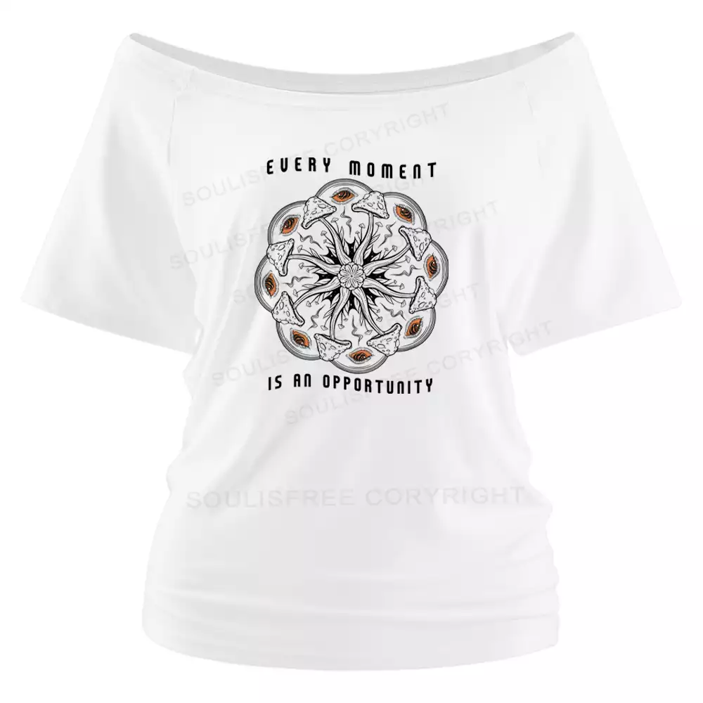 EVERY IS AN OPPORTUNITY Off Shoulder Top