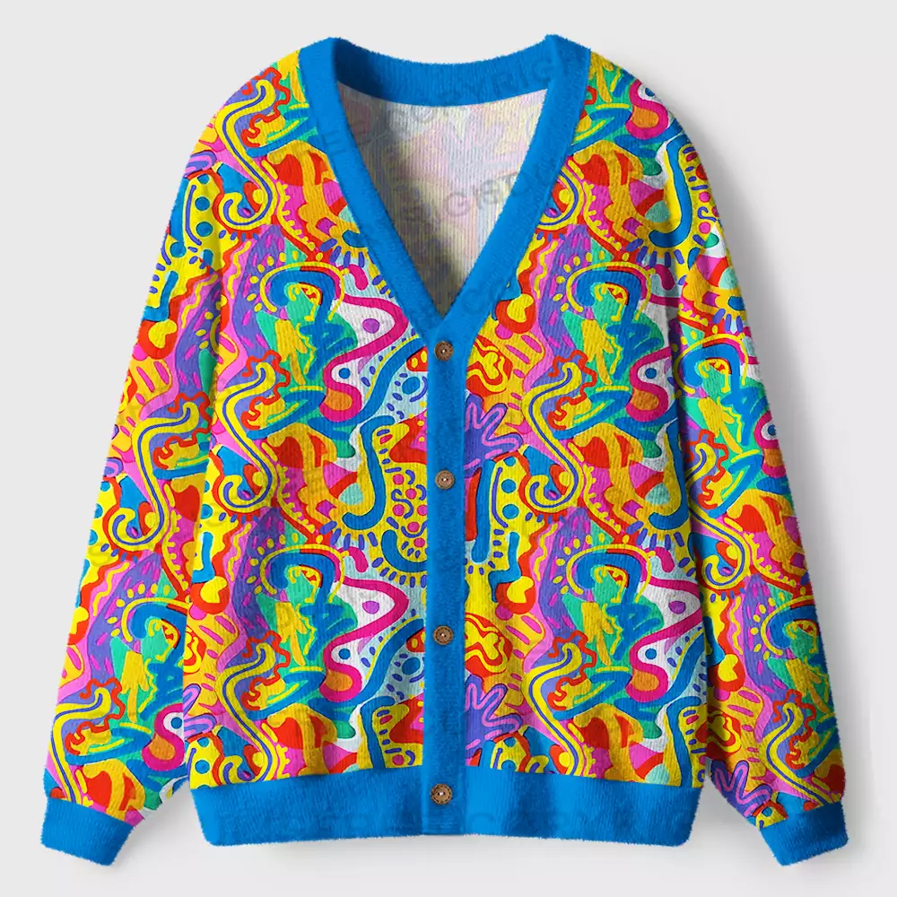 Psychedelic Vibes Ugly Cardigan Sweaters
