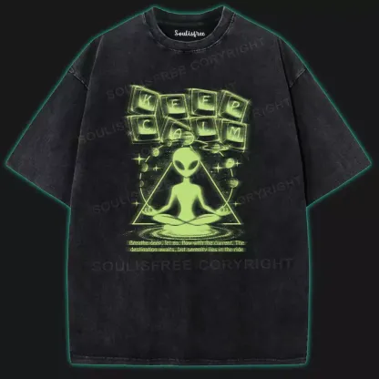 Keep Clam Washed Alien T-shirt
