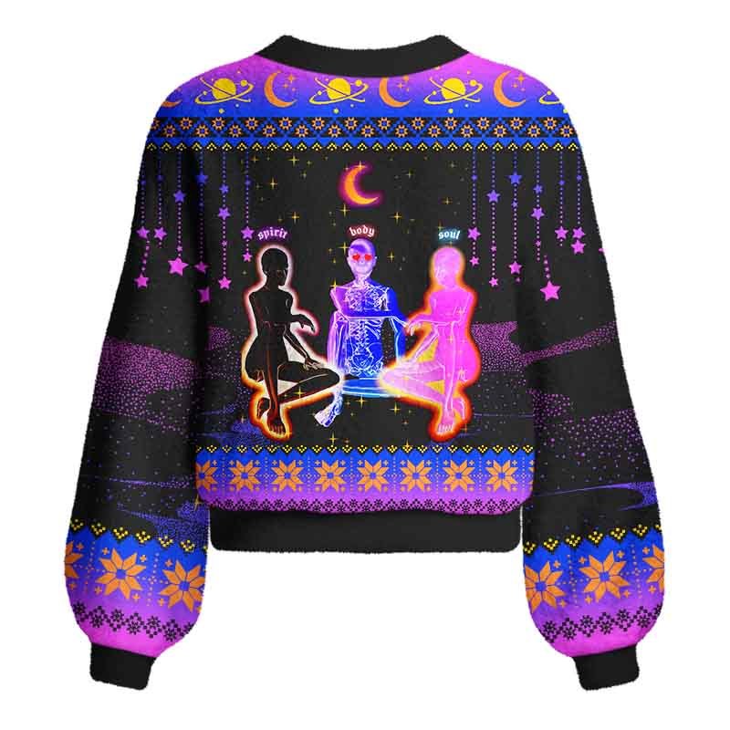 Soulisfree Ethereal Energy: Spirit Meets Soul Women's Fuzzy Cardigan Sweater