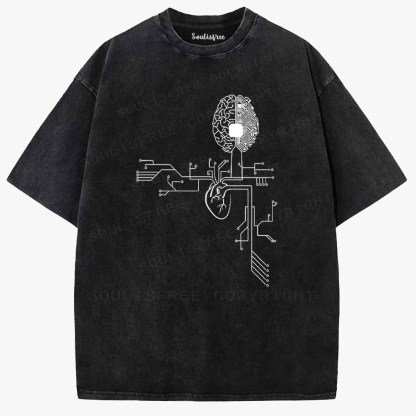 Soulisfree The Mind And The Heart  Washed Tee