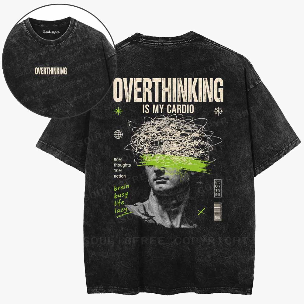 Soulisfree  Overthinking Mode Cyber Washed Tee