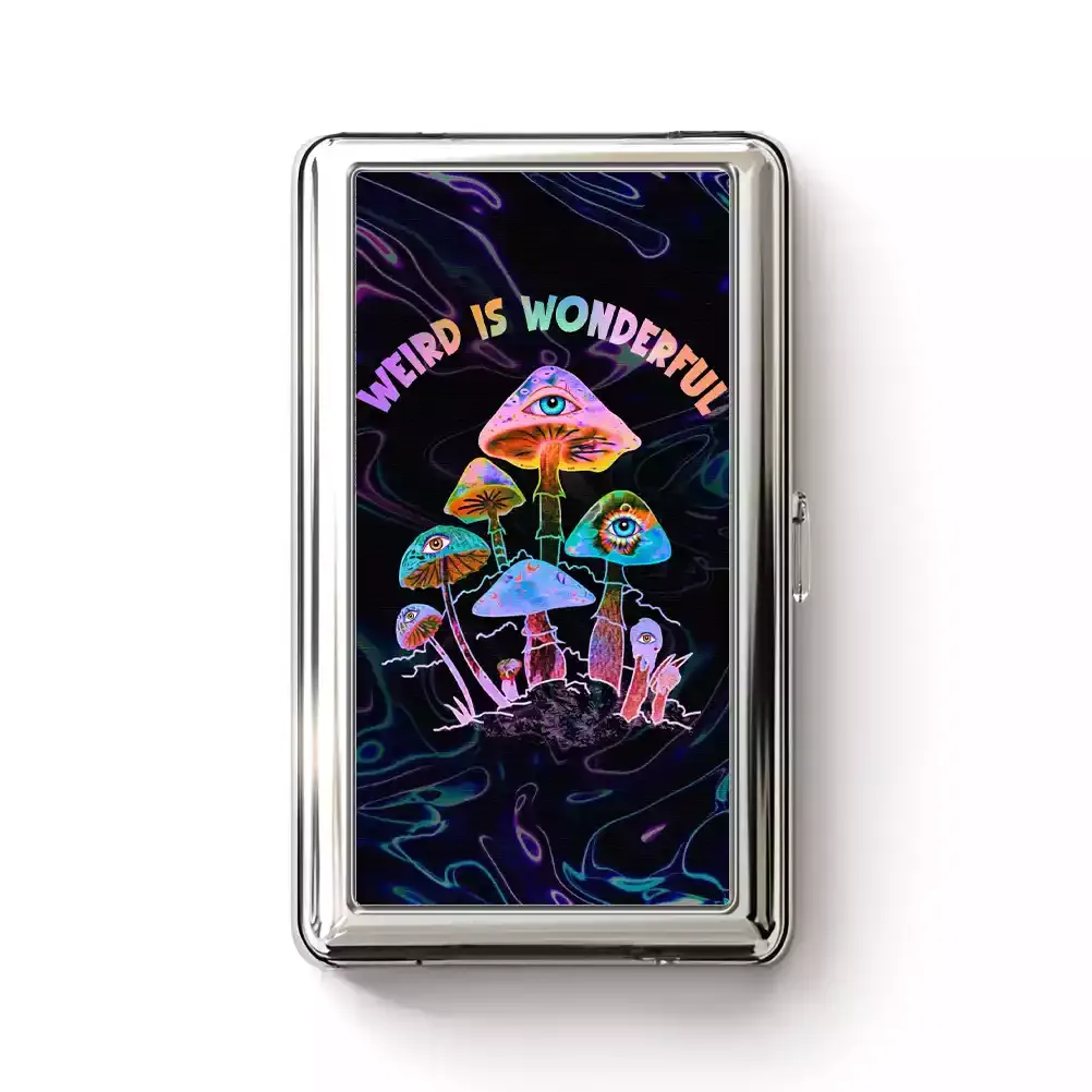 Designed Soulisfree WEIRD IS WONDERFUL Metal Pocket Case