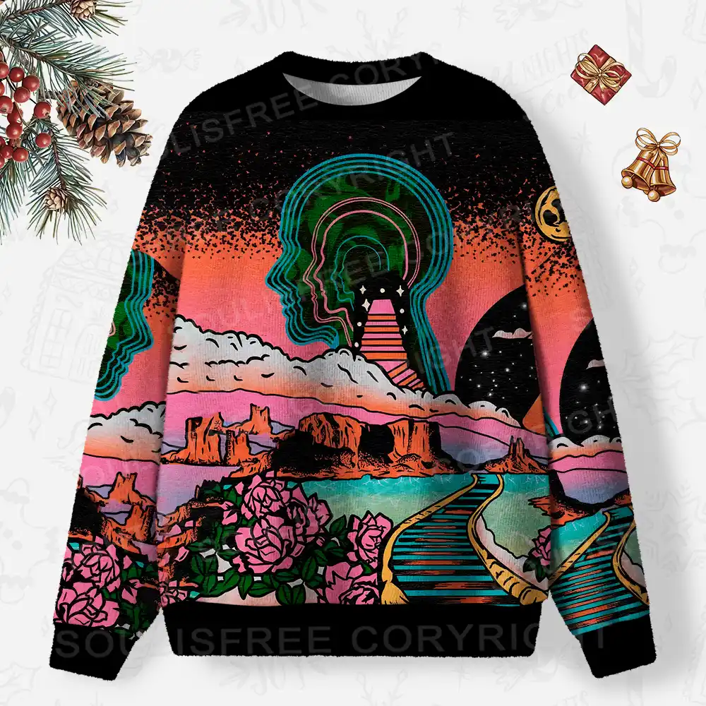Pathway to the Inner Univers Ugly Christmas Knit Sweatshirt