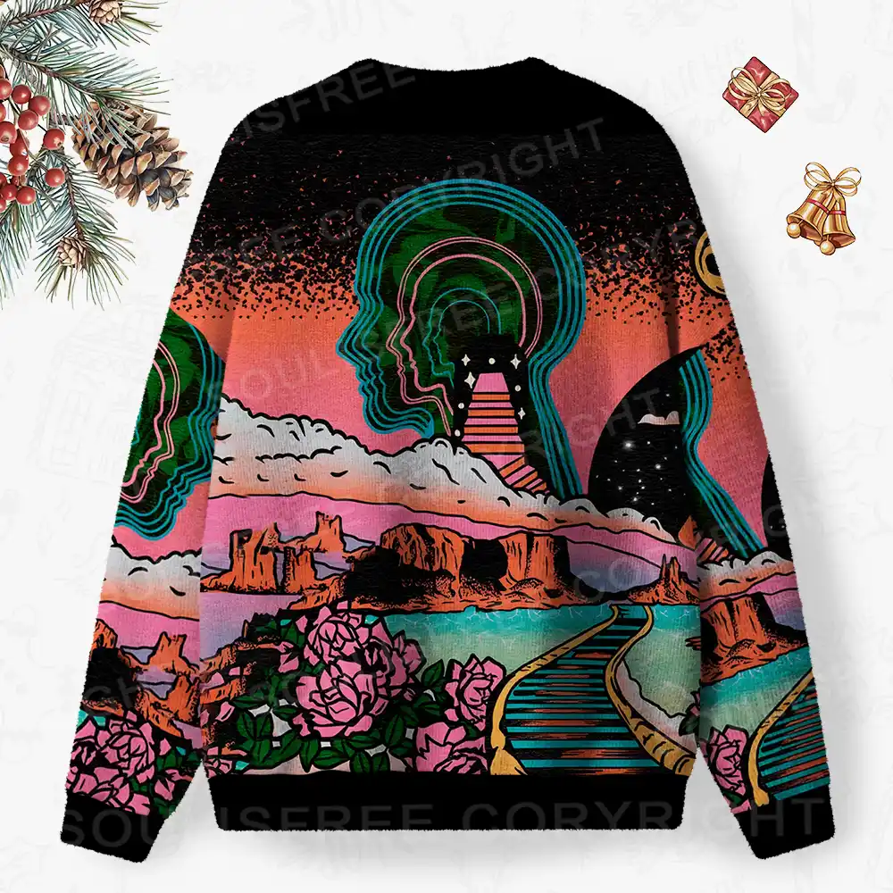 Pathway to the Inner Univers Ugly Christmas Knit Sweatshirt