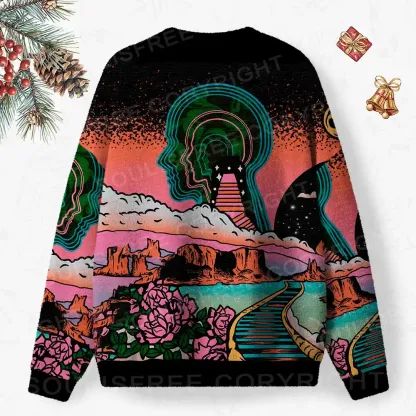 Pathway to the Inner Univers Ugly Christmas Knit Sweatshirt