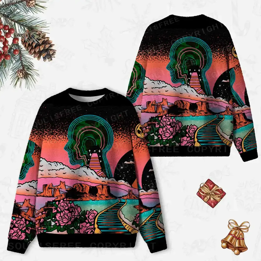 Pathway to the Inner Univers Ugly Christmas Knit Sweatshirt
