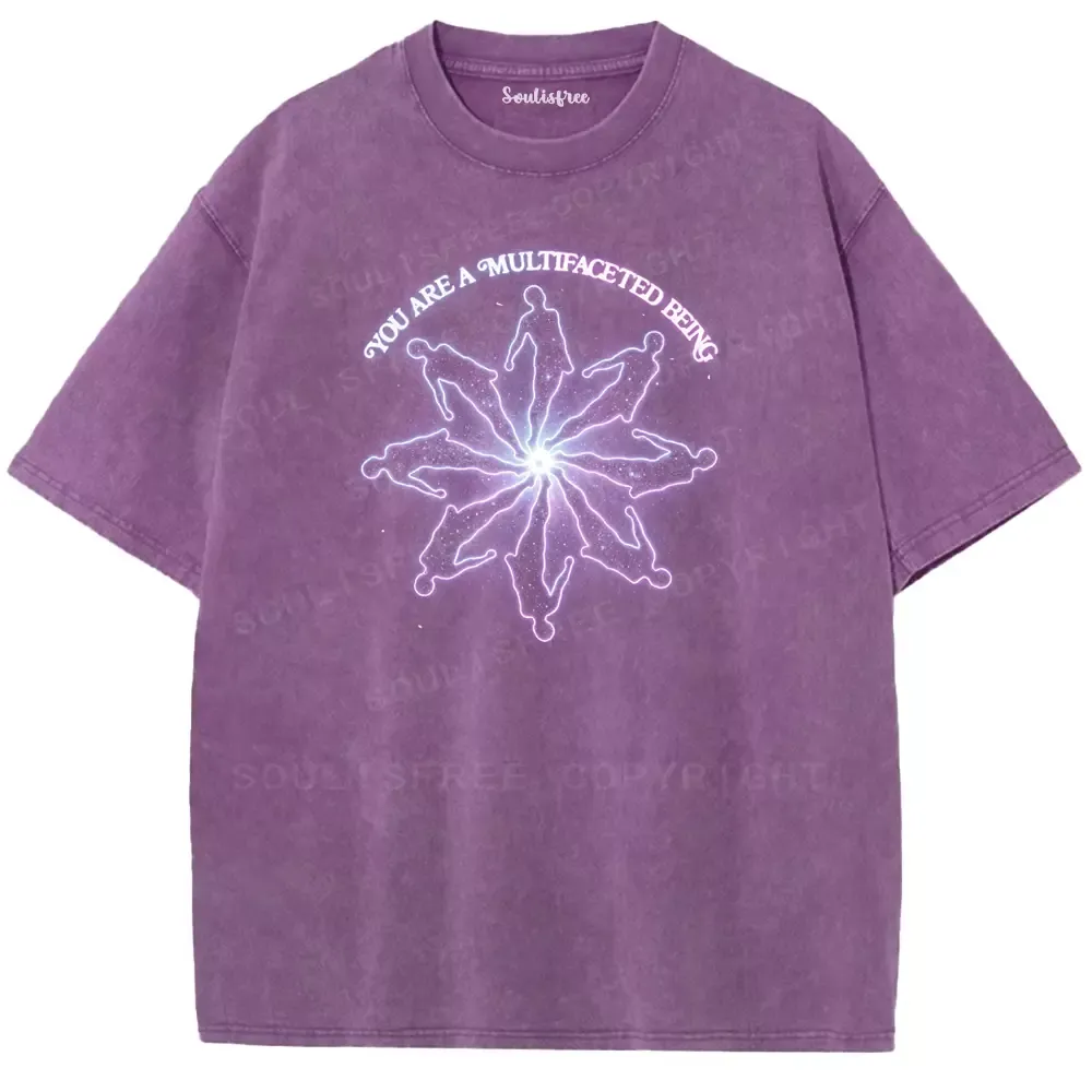 Soulisfree  YOU ARE A MULTIFACETED BEING Washed Tee