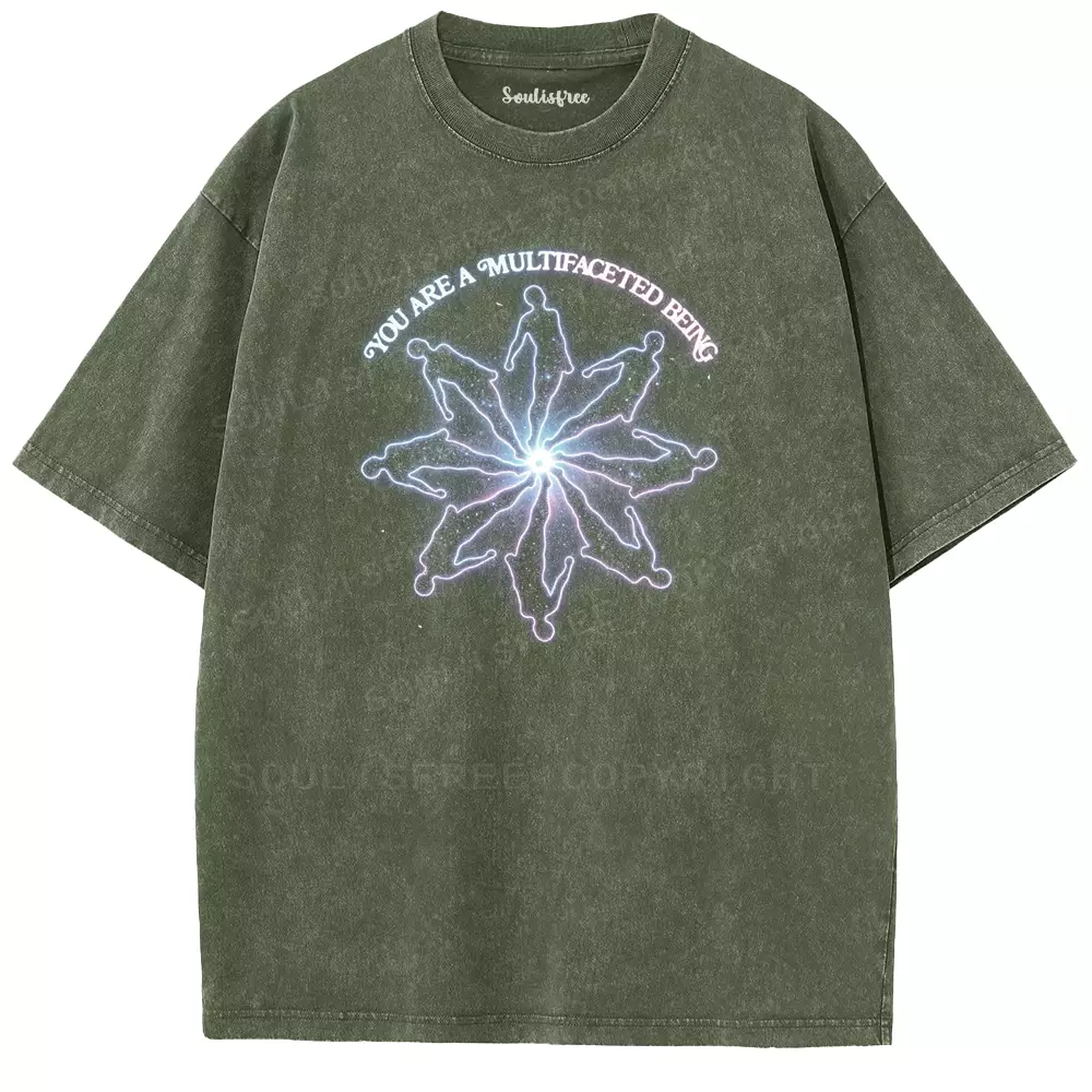 Soulisfree  YOU ARE A MULTIFACETED BEING Washed Tee