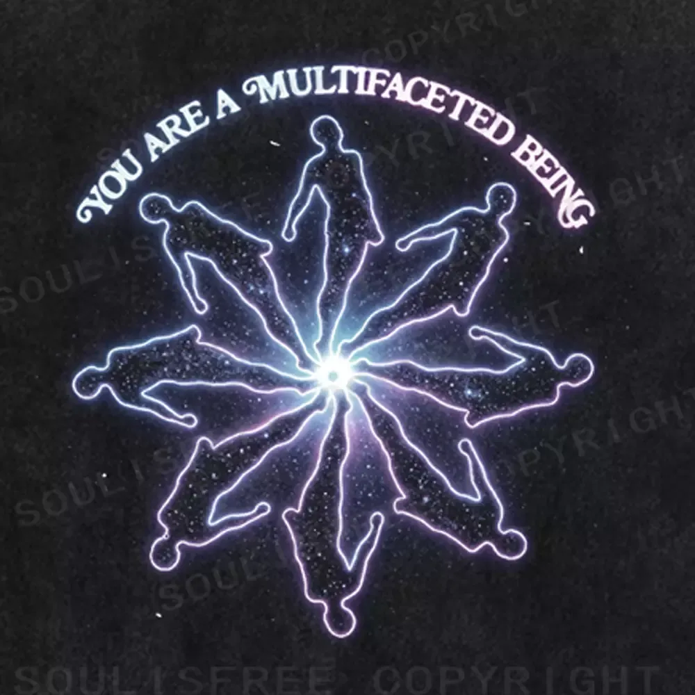 Soulisfree  YOU ARE A MULTIFACETED BEING Washed Tee