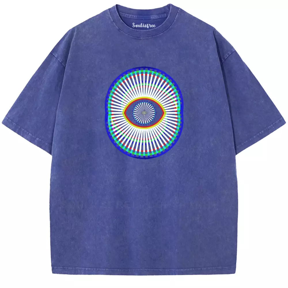 Soulisfree  OPTICAL ILLUSION Washed Tee