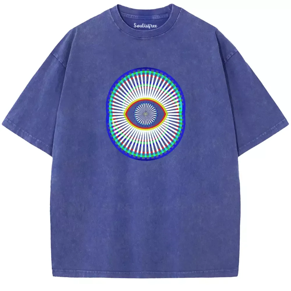 Soulisfree  OPTICAL ILLUSION Washed Tee
