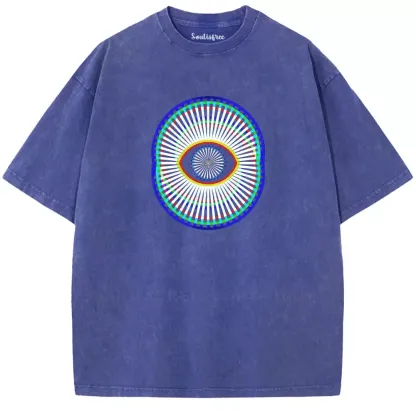Soulisfree  OPTICAL ILLUSION Washed Tee