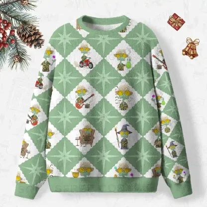 Chill Frog Society Ugly Christmas Knit Sweatshirt