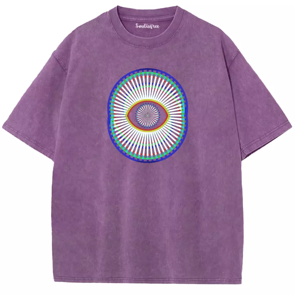 Soulisfree  OPTICAL ILLUSION Washed Tee