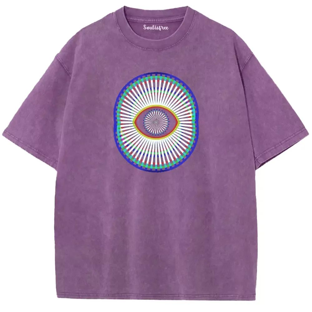 Soulisfree  OPTICAL ILLUSION Washed Tee