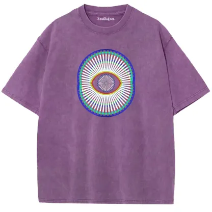 Soulisfree  OPTICAL ILLUSION Washed Tee