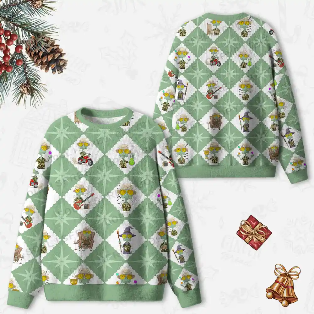 Chill Frog Society Ugly Christmas Knit Sweatshirt