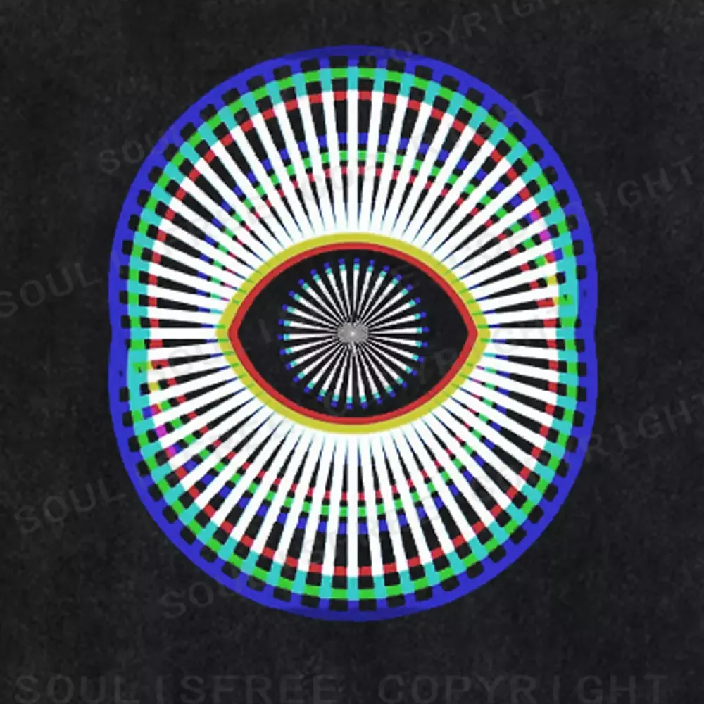 Soulisfree  OPTICAL ILLUSION Washed Tee