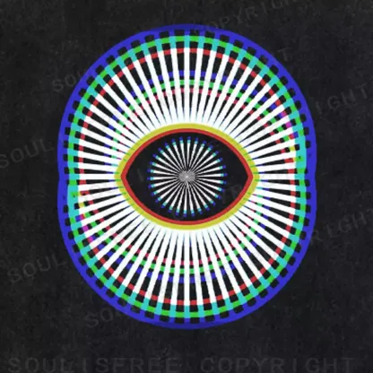 Soulisfree  OPTICAL ILLUSION Washed Tee