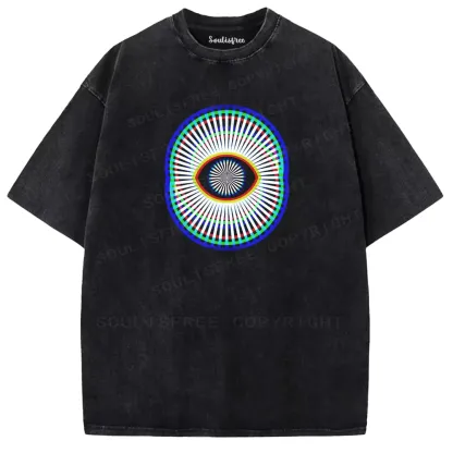 Soulisfree  OPTICAL ILLUSION Washed Tee