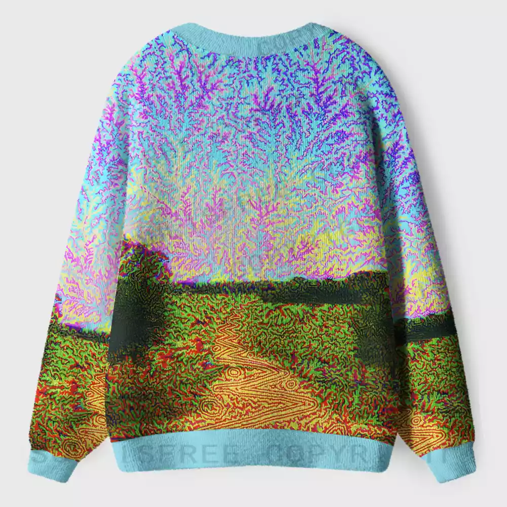Chromatic Texture Layer Ugly Cardigan Sweaters