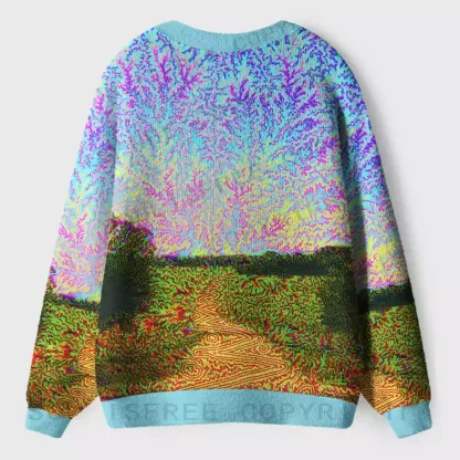 Chromatic Texture Layer Ugly Cardigan Sweaters