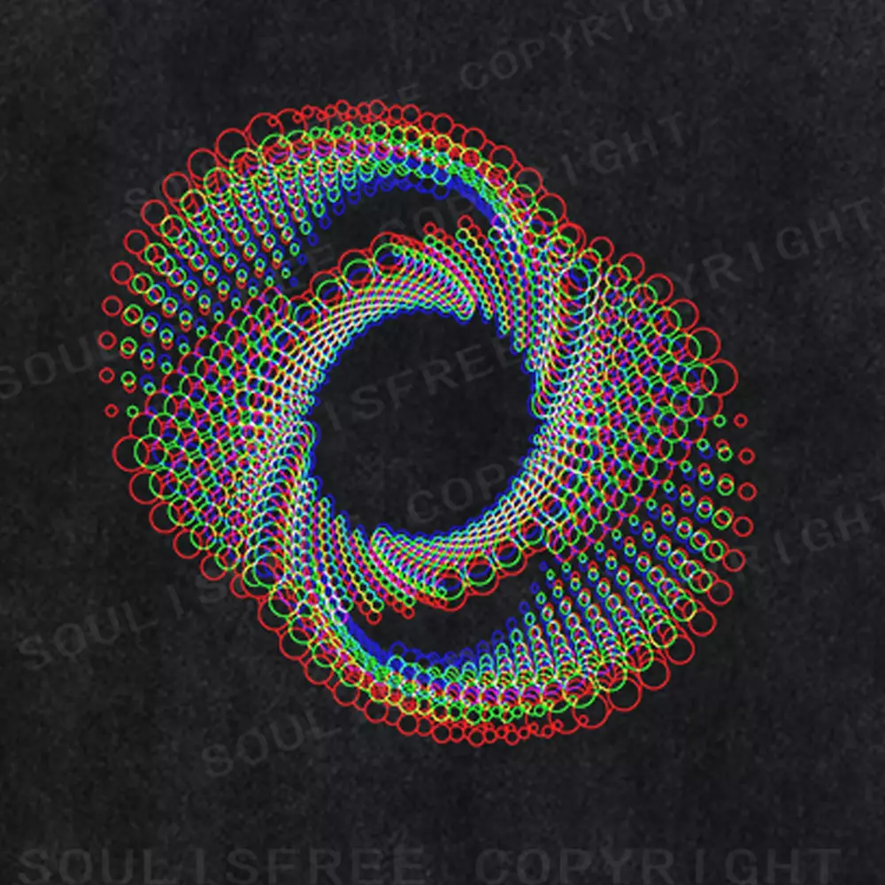 Soulisfree  Optical Whirlpool Washed Tee