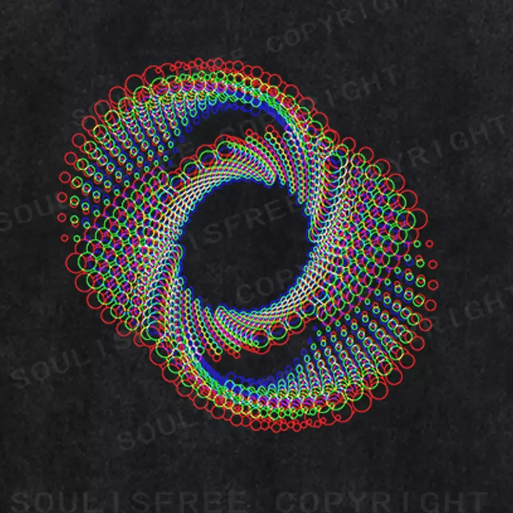 Soulisfree  Optical Whirlpool Washed Tee