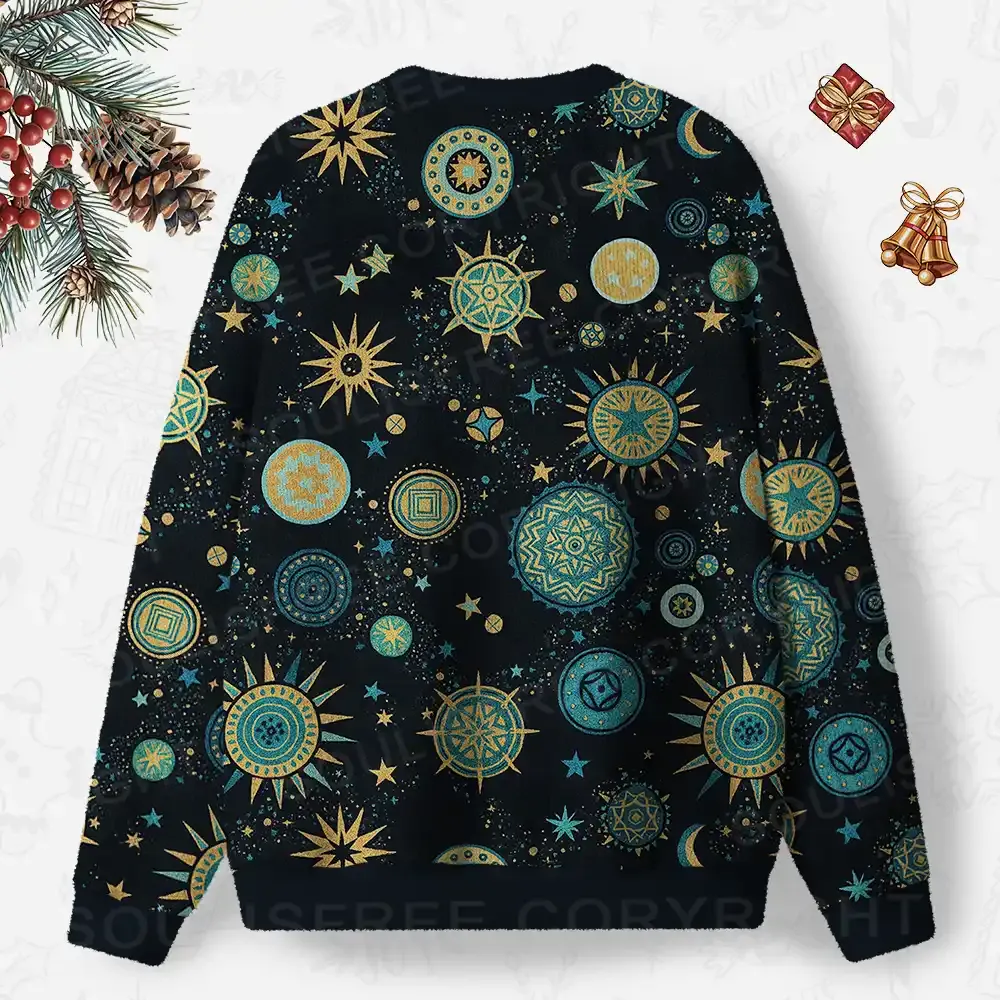Light Within the Stars Ugly Christmas Knit Sweatshirt