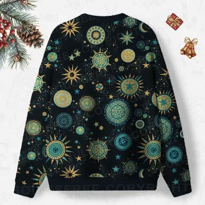 Light Within the Stars Ugly Christmas Knit Sweatshirt