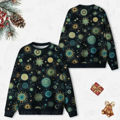 Light Within the Stars Ugly Christmas Knit Sweatshirt