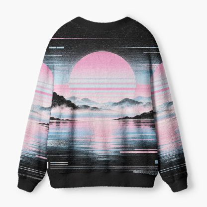 Soulisfree Pastel Afterglow Fuzzy Cardigan Sweater