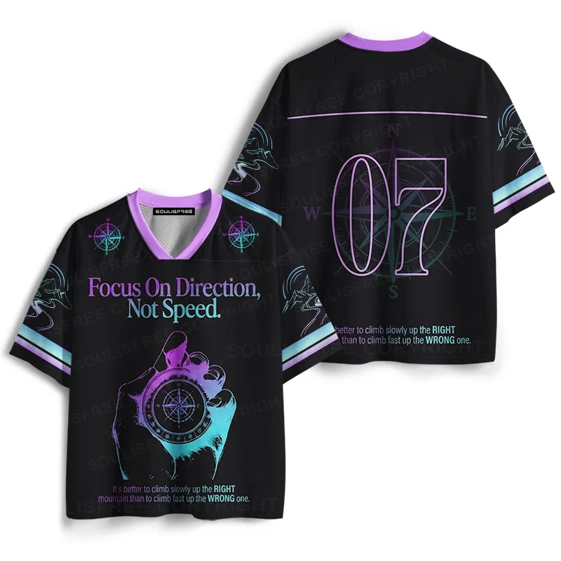 Soulisfree Focus On Direction, Not Speed. Mesh Jersey
