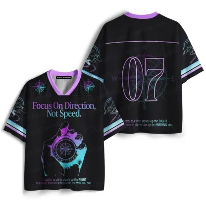 Soulisfree Focus On Direction, Not Speed. Mesh Jersey